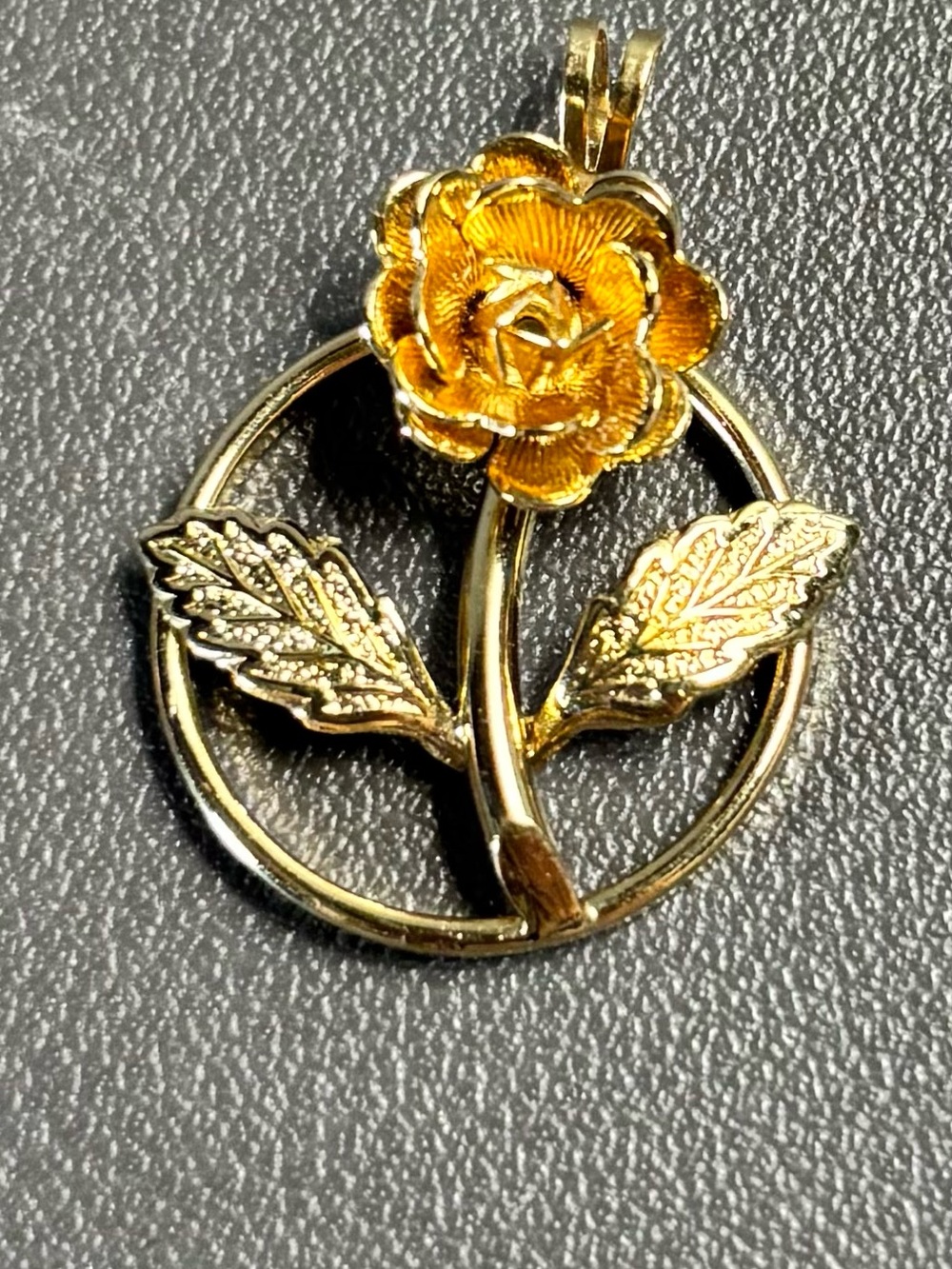 Vintage 1980’s Monet Rose Charm